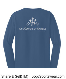 Maritime Blue Long Sleeve - Logo on back Design Zoom